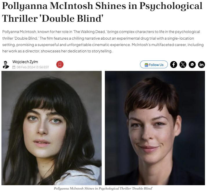 Pollyanna McIntosh Shines in Psychological Thriller 'Double Blind'